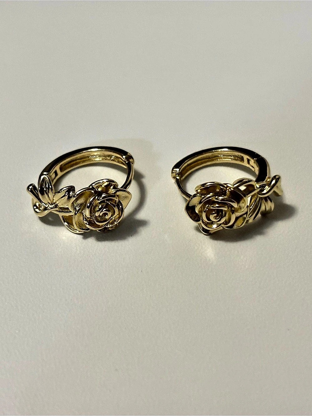 Gold-Tone Floral Rings Set